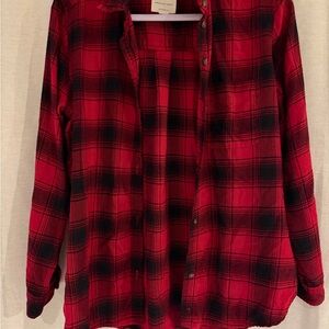 Aeropostale Red and Black Plaid Shirt